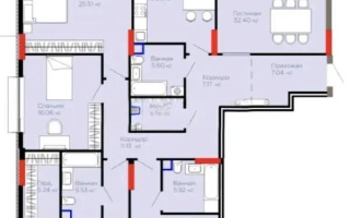 Продажа 5-комнатной квартиры, 185 м², ул. Рыскулова, дом  3 - Продажа  пятикомнатных квартир в новостройках Астаны без посредников