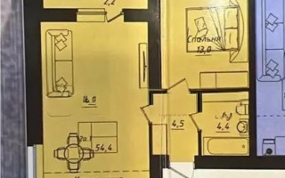 Продажа 2-комнатной квартиры, 54.4 м², ул. Толе би, дом  1 стр - Продажа  двухкомнатных квартир в Астане с фото