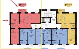 Продажа 3-комнатной квартиры, 86.11 м²