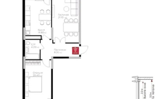 Продажа 2-комнатной квартиры, 70.4 м², ул. Е-36, дом  5 - Продажа  двухкомнатных квартир в Астане без посредников с фото