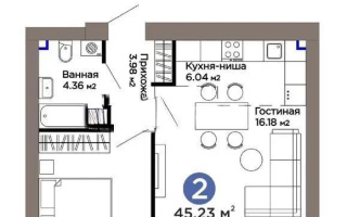 Продажа 2-комнатной квартиры, 45.23 м² - Продажа двухкомнатных квартир в кирпичном доме в Казахстане - страница 2