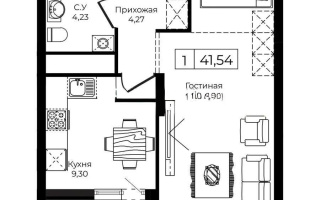 Продажа 1-комнатной квартиры, 41.54 м², ул. Анет баба, дом  4 - Продажа  однокомнатных квартир в Астане с фото