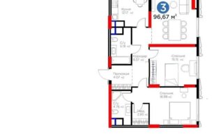 Продажа 3-комнатной квартиры, 97 м²