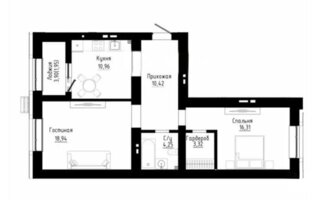Продажа 2-комнатной квартиры, 66.15 м²