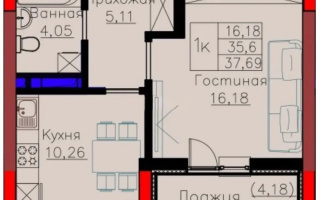 Продажа 1-комнатной квартиры, 37.7 м², ул. Е-908, дом  24 - Продажа  однокомнатных квартир в Астане без посредников с фото
