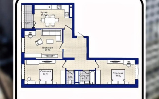 Продажа 3-комнатной квартиры, 95.6 м², пр. Туран, дом  83/1 - Продажа  трехкомнатных квартир в Астане