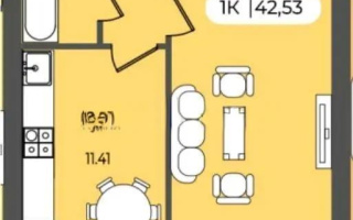 Продажа 1-комнатной квартиры, 42.53 м², ул. Кургальжинское шоссе, дом  Жайсан NS - Продажа  однокомнатных квартир в новостройках Астаны