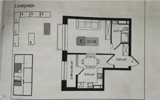 Продажа 1-комнатной квартиры, 32.56 м², ул. Туркестан, дом  115 - Продажа  однокомнатных квартир в Алматы