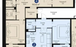 Продажа 4-комнатной квартиры, 112.4 м², ул. Айнакол, дом  64 - Продажа  четырехкомнатных квартир в новостройках Астаны