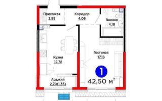 Продажа 1-комнатной квартиры, 42.5 м² - Продажа квартир в Турксибском р-не Алматы