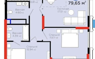 Продажа 3-комнатной квартиры, 79.65 м², ул. Рыскулова, дом  9 стр - Продажа  трехкомнатных квартир в Астане