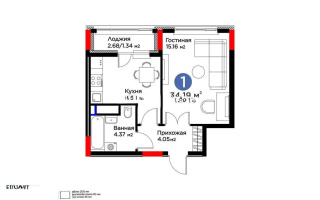 Продажа 1-комнатной квартиры, 34 м², ул. Е-117, дом  55 - Продажа  однокомнатных квартир в Астане без посредников с фото