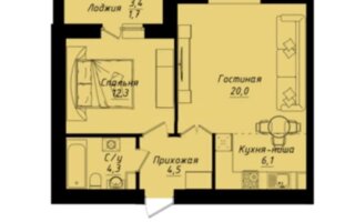 Продажа 2-комнатной квартиры, 50 м²