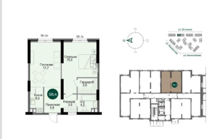 Продажа 2-комнатной квартиры, 58.4 м², ул. Утепова, дом  31 - Продажа  двухкомнатных квартир в Алматы без посредников