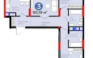 Продажа 3-комнатной квартиры, 90 м², ул. Е-796, дом  1 стр - Продажа  трехкомнатных квартир в новостройках Астаны