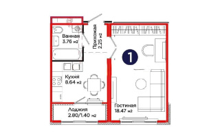 Продажа 1-комнатной квартиры, 34.5 м² - Продажа однокомнатных квартир от собственников в Астане