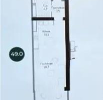 Продажа 2-комнатной квартиры, 49 м², ул. Ауэзова, дом  3/2 стр - Продажа  двухкомнатных квартир в Алматы с фото