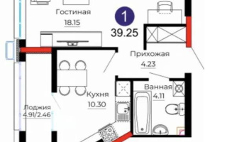 Продажа 1-комнатной квартиры, 39.25 м², ул. Серкебаева, дом  22 - Продажа  однокомнатных квартир в Астане с фото