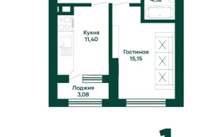 Продажа 1-комнатной квартиры, 38.72 м², ул. А-191, дом  4 - Продажа  однокомнатных квартир в Астане