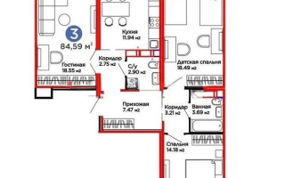 Продажа 3-комнатной квартиры, 84.59 м² - Продажа трехкомнатных квартир от собственников в Астане - страница 6