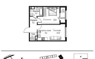 Продажа 2-комнатной квартиры, 48.3 м², ул. Ауэзова, дом  3г/2 - Продажа  двухкомнатных квартир в новостройках Алматы с фото