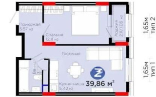Продажа 2-комнатной квартиры, 39 м², пр. Туран, дом  55/16 - Продажа  двухкомнатных квартир в Астане