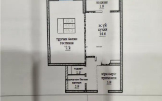Продажа 1-комнатной квартиры, 55.4 м², мкр-н Тау Самал, дом  49/1 стр - Продажа квартир в Алматы