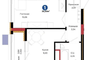 Продажа 1-комнатной квартиры, 35.5 м² - Продажа однокомнатных квартир от собственников в Казахстане