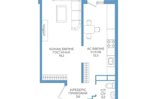 Продажа 1-комнатной квартиры, 39 м², пр. Райымбека, дом  590/15 - Продажа  однокомнатных квартир в Алматы с фото