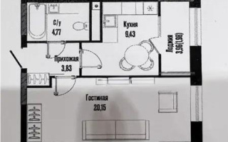 Продажа 1-комнатной квартиры, 40.16 м², ул. Бухар жырау, дом  12/3 - Продажа  однокомнатных квартир в новостройках Астаны