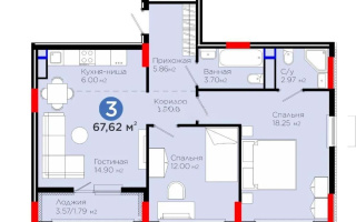 Продажа 3-комнатной квартиры, 68 м², ул. Е-900, дом  8 - Продажа  трехкомнатных квартир в новостройках Астаны без посредников