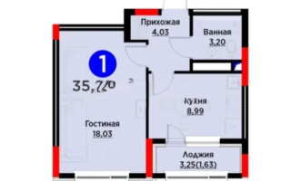 Продажа 1-комнатной квартиры, 35.88 м², ул. Нурмагамбетова, дом  17 стр - Продажа  однокомнатных квартир в новостройках Астаны без посредников