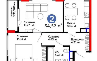 Продажа 2-комнатной квартиры, 54.5 м², пр. Туран, дом  57д - Продажа квартир в Казахстане