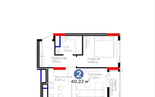Продажа 2-комнатной квартиры, 40.22 м² - Продажа квартир в монолитно-каркасном доме в Казахстане