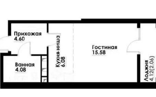 Продажа 1-комнатной квартиры, 32.4 м², ул. Навои, дом  30а/1 - Продажа квартир в новостройках Алматы