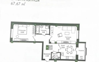 Продажа 2-комнатной квартиры, 67.67 м² - Продажа квартир в блочном доме в Казахстане