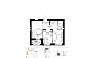 Продажа 2-комнатной квартиры, 57 м²