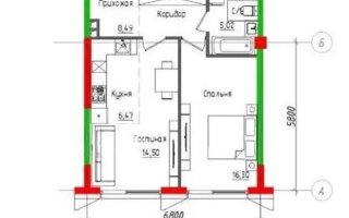 Продажа 2-комнатной квартиры, 50.8 м²