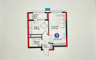 Продажа 1-комнатной квартиры, 37.51 м², пр. Туран, дом  57/1 - Продажа квартир в Казахстане
