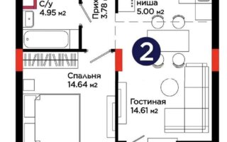 Продажа 2-комнатной квартиры, 44.28 м² - Продажа квартир в новостройках Астаны - страница 22