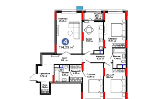 Продажа 4-комнатной квартиры, 115 м², ул. Е-796, дом  1 стр - Продажа  четырехкомнатных квартир в новостройках Астаны без посредников