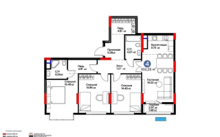 Продажа 4-комнатной квартиры, 103 м² - Продажа квартир в новостройках Астаны без посредников - страница 43