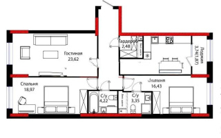Продажа 3-комнатной квартиры, 96 м², ул. Бухар жырау, дом  12/2 - Продажа  трехкомнатных квартир в новостройках Астаны