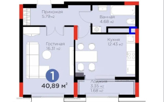 Продажа 1-комнатной квартиры, 40.89 м² - Продажа  однокомнатных квартир в новостройках Астаны