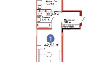 Продажа 1-комнатной квартиры, 43 м², ул. Е-652, дом  18 - Продажа  однокомнатных квартир в Астане без посредников