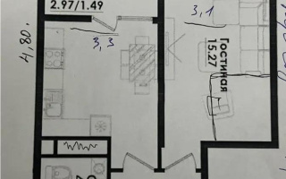 Продажа 1-комнатной квартиры, 39 м², ул. Симферопольская, дом  1/2 - Продажа  однокомнатных квартир в новостройках Алматы без посредников