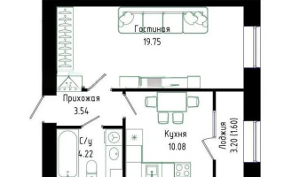 Продажа 1-комнатной квартиры, 39.2 м², ул. Нажимеденова, дом  30/1 - Продажа  однокомнатных квартир в Астане с фото