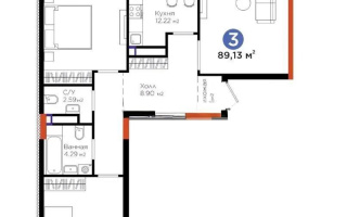 Продажа 3-комнатной квартиры, 89.13 м², ул. Бухар жырау, дом  57/6 - Продажа  трехкомнатных квартир в новостройках Астаны