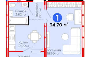 Продажа 1-комнатной квартиры, 34 м², ул. С-902, дом  8 - Продажа  однокомнатных квартир в Астане без посредников