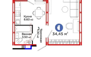 Продажа 1-комнатной квартиры, 35.4 м², ул. Е-103, дом  5 - Продажа  однокомнатных квартир в Астане без посредников